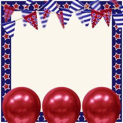 4th of July Background design for greeting cards in super high resolution.