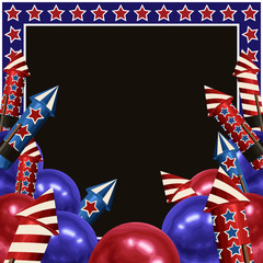 4th of July Background design for greeting cards in super high resolution.