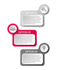 Infographic with business icons. Vector