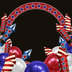 Obraz premium 4th of July Background design for greeting cards in super high resolution.