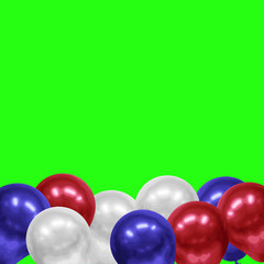 4th of July Background design for greeting cards against a green screen in super high resolution.