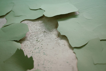 old wall background with peeling paint