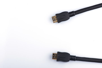 HDMI cable close-up. HDMI connector. HDMI plug