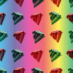 Vector seamless pattern with diamonds.