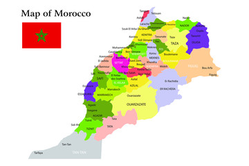 Morocco map vector illustration