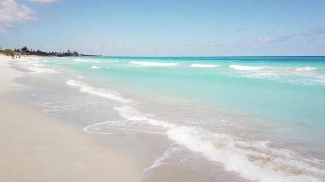 Amazing beach of Varadero Cuba during the day.
