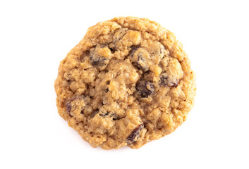 Cinnamon Raisin Oatmeal Cookies on a White Background