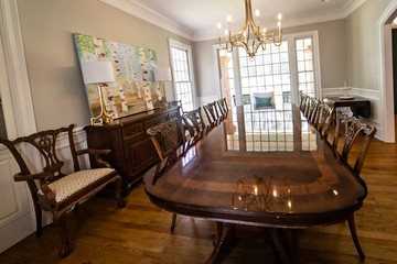 Large Formal Dining Room in an upscale Home