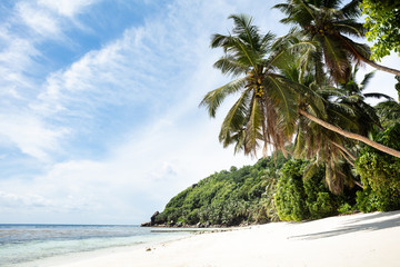 Scenic View Of Anse Baleine Beach, Mahe Island, Seychelles
