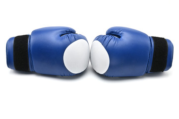 Boxing gloves on a white background.Mitt