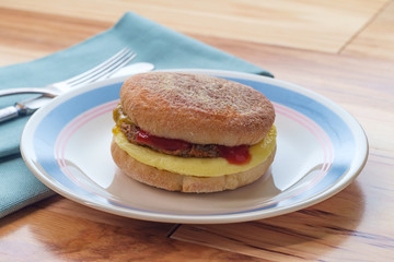 Sausage Egg Breakfast Sandwich