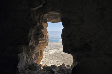 Désert et mer morte vus depuis Masada