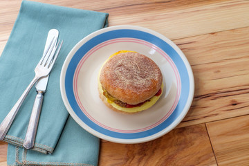 Sausage Egg Breakfast Sandwich