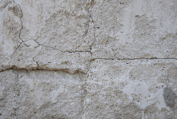 Gray concrete textures background. Cracks. Scratches. Damage. Cracked stone wall background