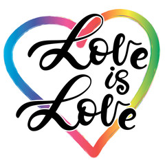 Lgbt pride lettering for gay marriage