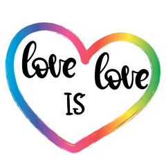 Lgbt pride lettering for gay marriage