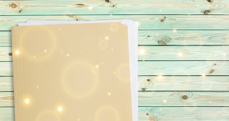 File Folder with Documents on wooden desk