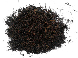 Pile soil isolated on white background. Soil dune with clipping path. Soil from coconut tree.