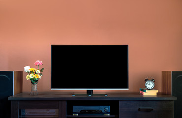 Flat LCD television in living room