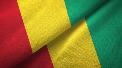 Guinea two flags textile cloth, fabric texture