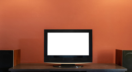 Flat LCD television in living room