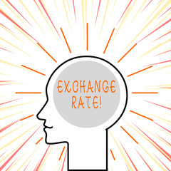 Conceptual hand writing showing Exchange Rate. Concept meaning value of one currency for the purpose of conversion to another
