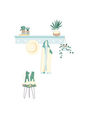 Young Businessman at Hotel Reception. Clerk Standing Behind Desk and Extending Hand with Key to Man. Lobby Interior with Stuff Meeting Arabic and European Guests. Cartoon Flat Vector Illustration