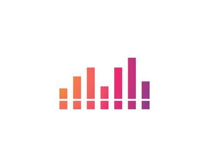sound wave music logo vector