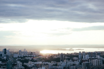 Yekaterinburg city from a height