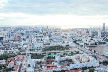 Yekaterinburg city from a height