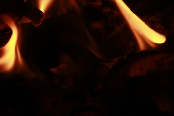 Glowing Yellow and orange colour Fire flames background