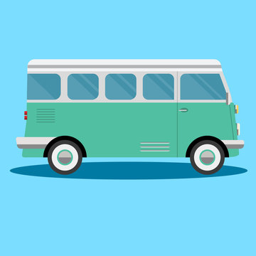 Car side view - Van - Illustration