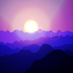 Fototapeta na wymiar Abstract sunset vector background