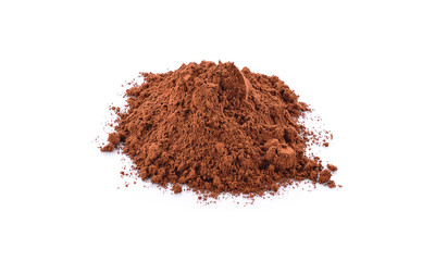 Cocoa powder isolated on a white background