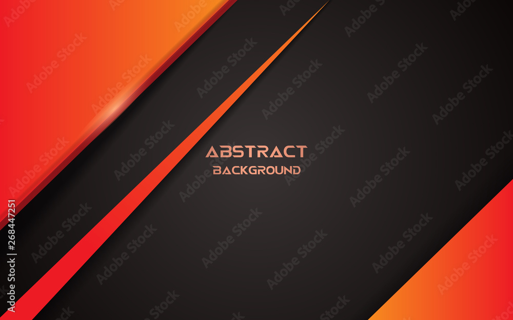 Poster abstract metallic gradient red black frame layout design tech innovation concept background