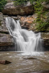Cedar Falls Overflow - Cedar Falls, a beautiful waterfall in the Hocking Hills of Ohio, flows full after heavy spring rains.