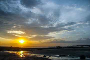 Couché de soleil sur la plage de Santa Teresa au Costa Rica