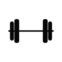 Dumbbell icon vector, filled flat sign, solid pictogram isolated on white. Symbol, logo illustration.