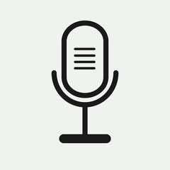 Microphone Icon vector flat design