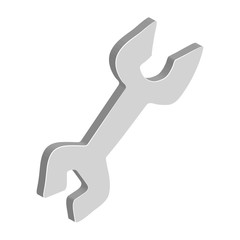 Wrench icon isolated illustration on white background