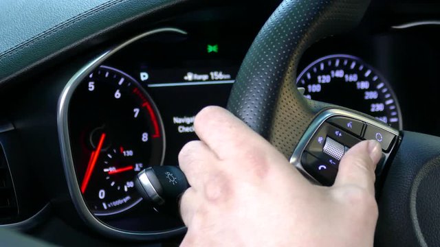 Additional big screen with car control instruments