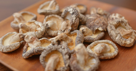 Japanese Dry mushroom in stack