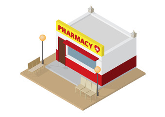 isometric pharmacy or drugstore