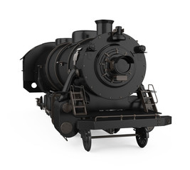Old Steam Locomotive Isolated