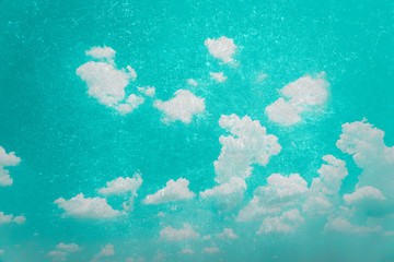 Fototapeta na wymiar Cloud on blue sky background - Vintage effect style picture