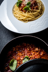 Italian pasta spaghetti bolognese