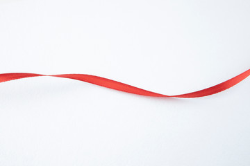 Shiny red ribbon