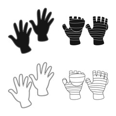 Vector design of silhouette and safety icon. Set of silhouette and comfort stock vector illustration.