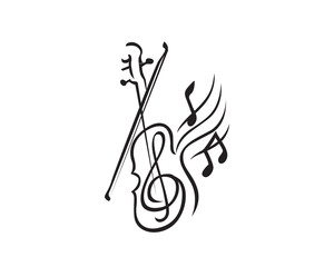 Modern Music Orchestra Logo In Isolated White Background © Brandmix