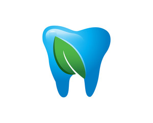 Fresh Blue Dental Care Clinic Logo In Isolated White Background